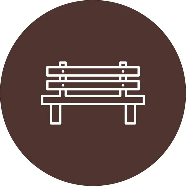 Icona Vector Bench Tuo Progetto — Vettoriale Stock