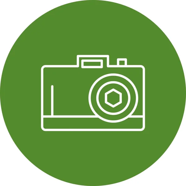 Icono Cámara Fotográfica Ilustración Vectorial — Vector de stock