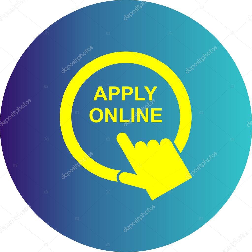 Vector apply online icon for your project