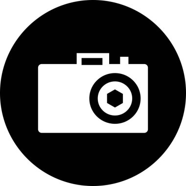 fotoğraf makinesi simgesi, vektör illüstrasyonu