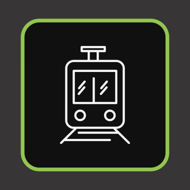  Vektör tren simgesi illüstrasyonu