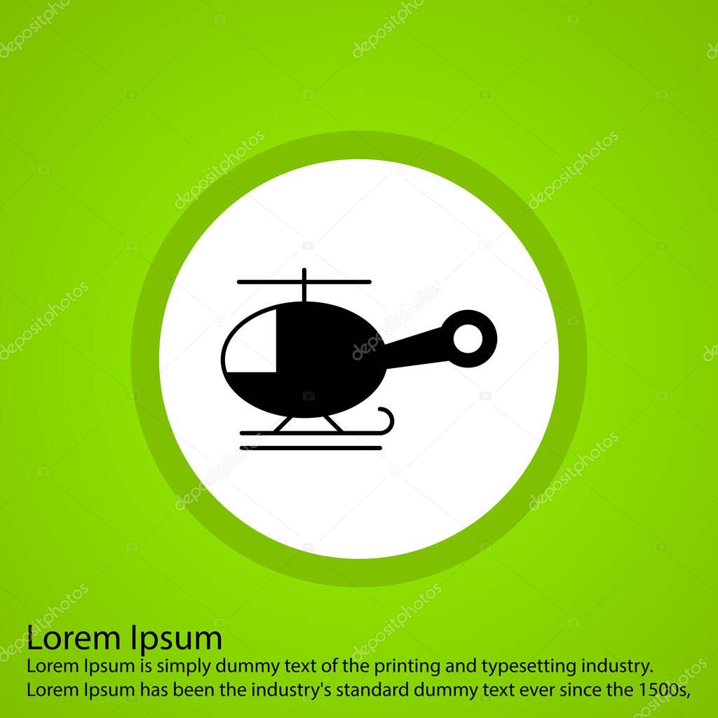 Vector helicopter icon for your project