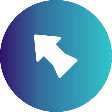 Web tasarımı için sol yön ok simgesi