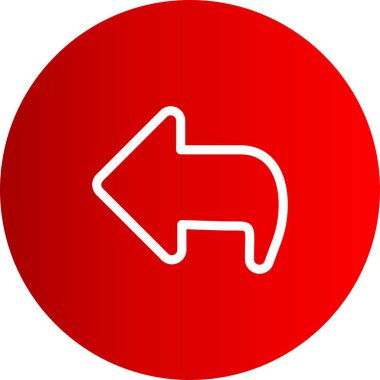 Web tasarımı için sol yön ok simgesi