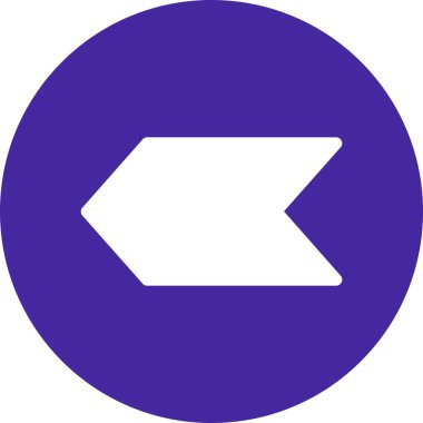 Web tasarımı için sol yön ok simgesi