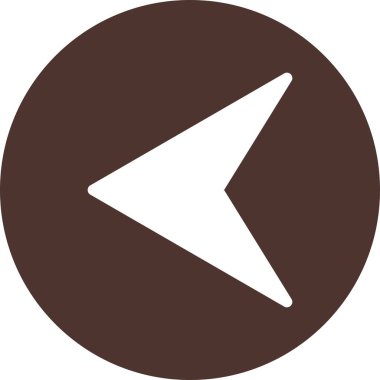 Web tasarımı için sol yön ok simgesi