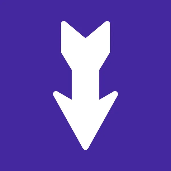 Icono Flecha Hacia Abajo Para Proyecto — Vector de stock