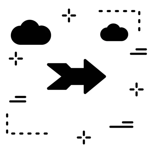 Dirección Correcta Icono Flecha Para Proyecto — Archivo Imágenes Vectoriales