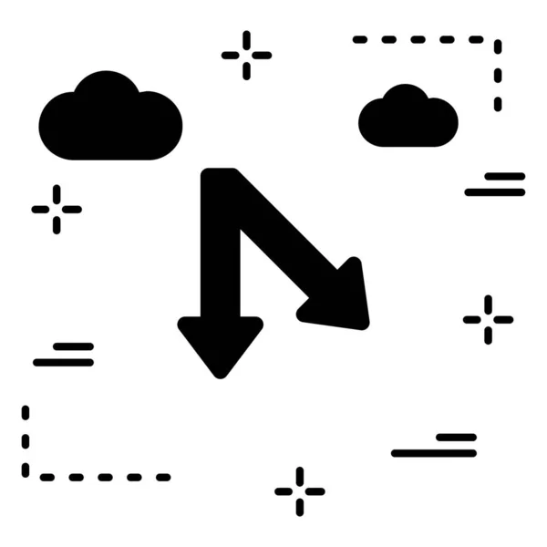 Icona Freccia Doppia Direzione Tuo Progetto — Vettoriale Stock