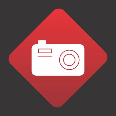 fotoğraf makinesi simgesi, vektör illüstrasyonu