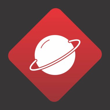  Gezegen simgesi, vektör çizimi