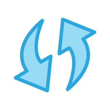 Tazeleme işareti, ok simgesi, vektör illüstrasyonu