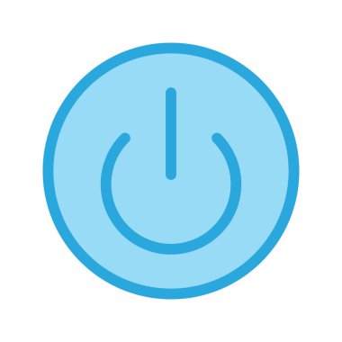 Simgeyi kapat, Gücü kapat, vektör illüstrasyonunu kapat