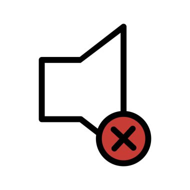 sessiz simge, vektör illüstrasyonu