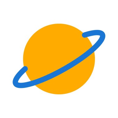  Gezegen simgesi, vektör çizimi