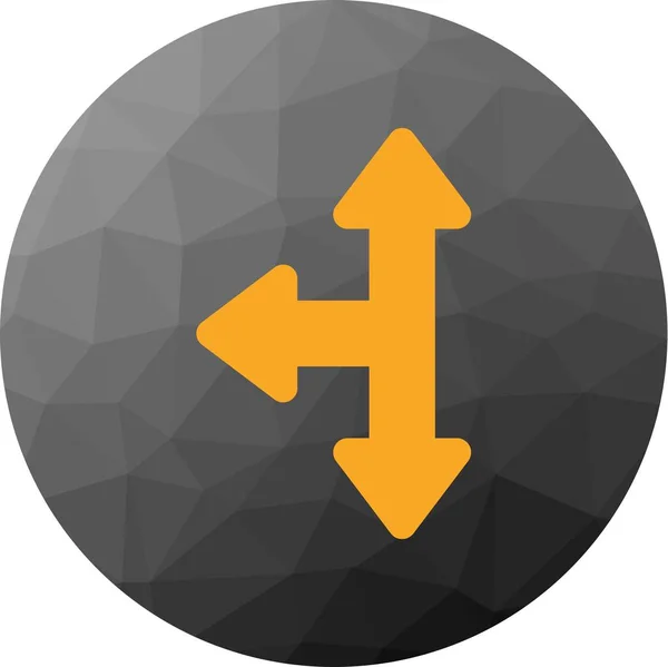 Icono Flecha Múltiples Direcciones Para Proyecto — Vector de stock