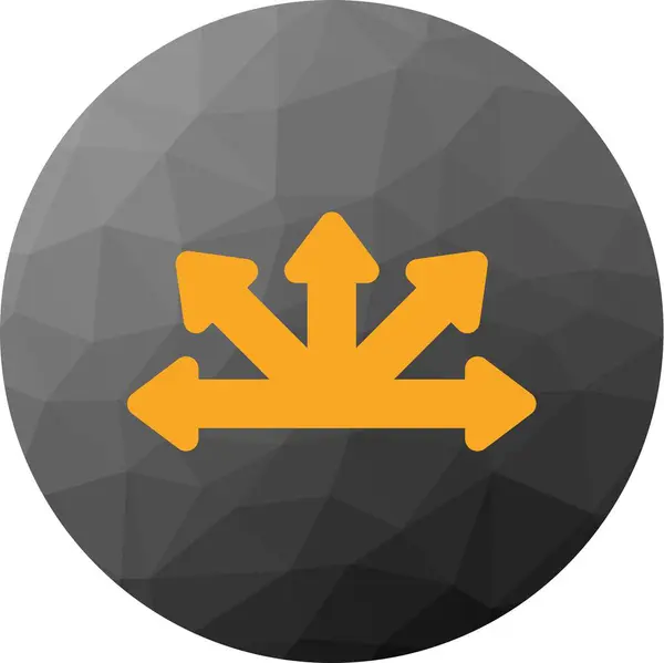 Complex Direction Arrow Icon Til Ditt Prosjekt – stockvektor