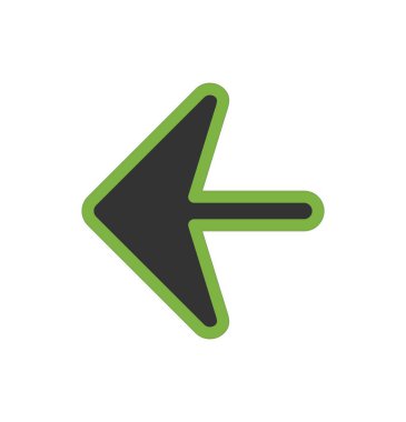 Projeniz için sol yön ok simgesi