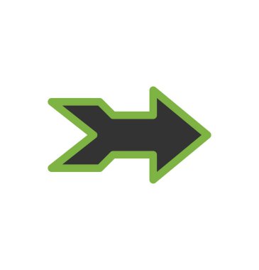 Projeniz için doğru yön ok simgesi