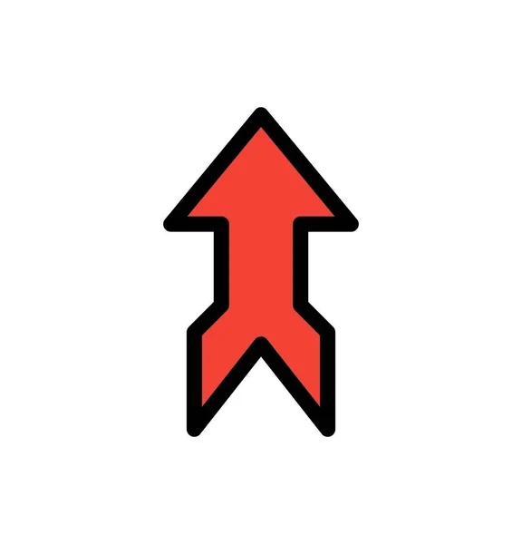 Icono Flecha Hacia Arriba Dirección Para Proyecto — Archivo Imágenes Vectoriales