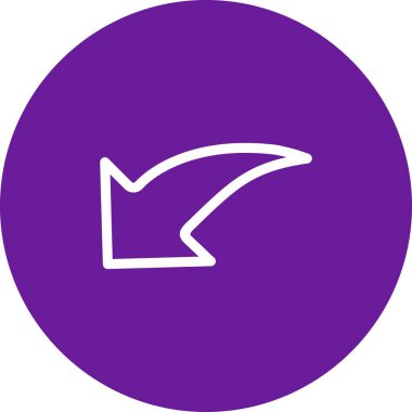 Projeniz için sol yön ok simgesi