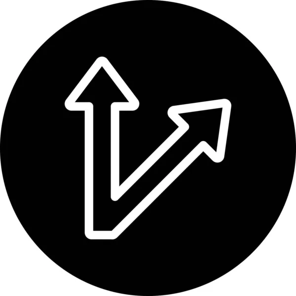 Icono Flecha Doble Dirección Para Proyecto — Archivo Imágenes Vectoriales