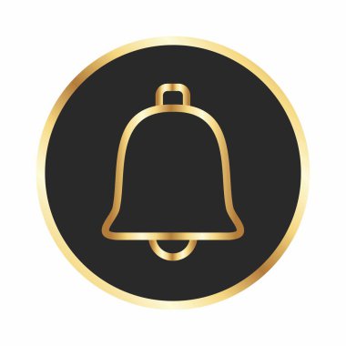 Web grafik çan simgesi, uyarı simgesinin vektör illüstrasyonu