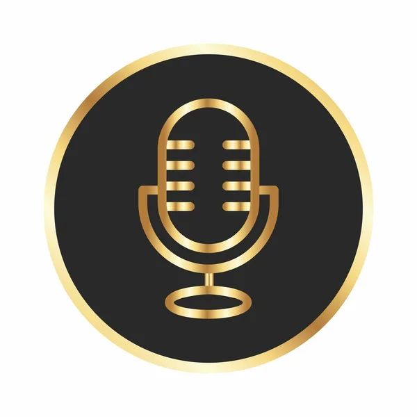 Microphone Icon Vector Illustration — Stock Vector