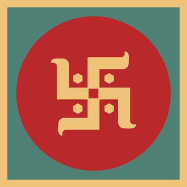 Hindu gamalı haçı, vektör çizimi