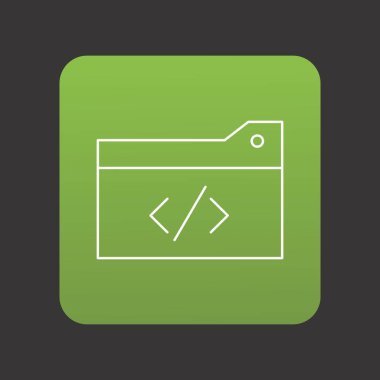 projeniz için optimizasyon kodu simgesi, vektör illüstrasyonu