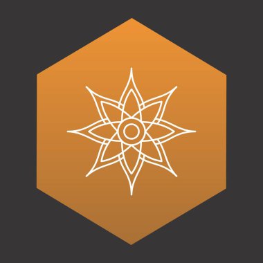 Projeniz için dekorasyon simgesi, vektör illüstrasyonu