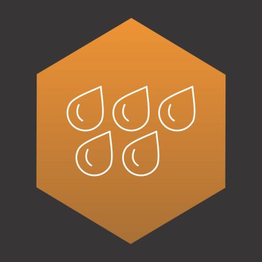 Projeniz için su damlaları simgesi, vektör illüstrasyonu