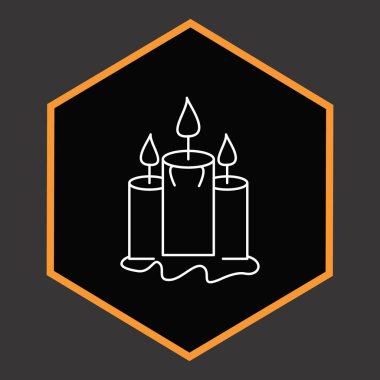 Mum simgesi, basit yaratıcı tasarım, vektör illüstrasyonu