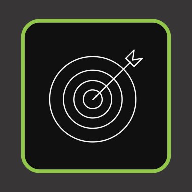 hedef hedef simgesi, basit yaratıcı tasarım, vektör illüstrasyonu