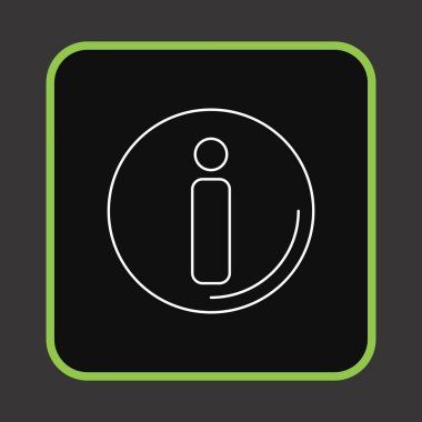 Projeniz için bilgi simgesi, vektör illüstrasyonu