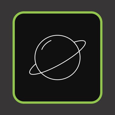  Projeniz için gezegen simgesi, vektör illüstrasyonu