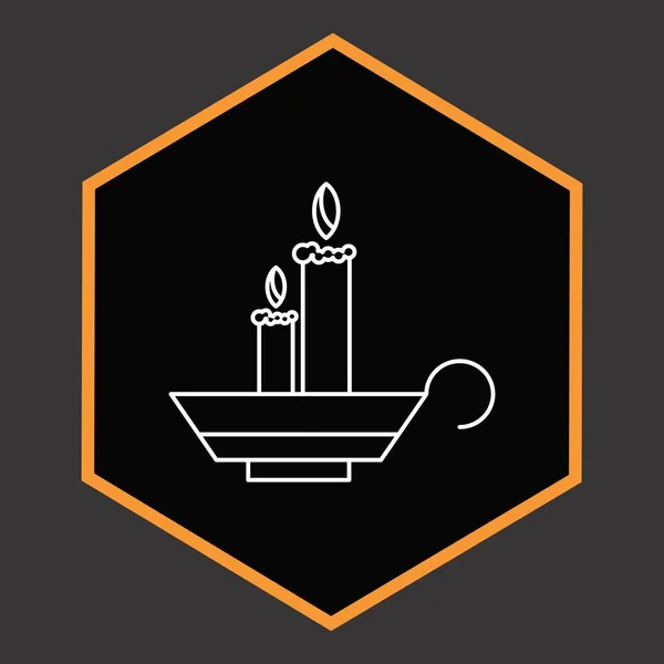 Icono Velas Para Proyecto — Vector de stock