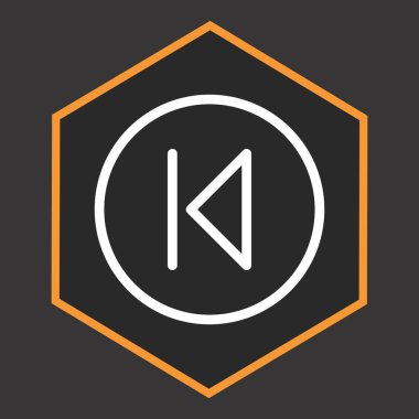 Projeniz için geriye doğru simge, vektör illüstrasyonuName