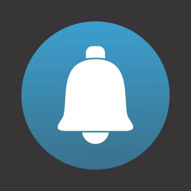 Web grafik çan simgesi, uyarı simgesinin vektör illüstrasyonu