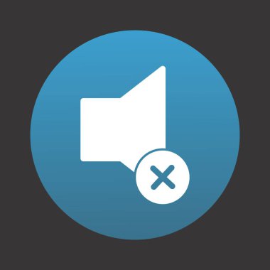 Projeniz için Dilsiz Simgesi, vektör illüstrasyonu