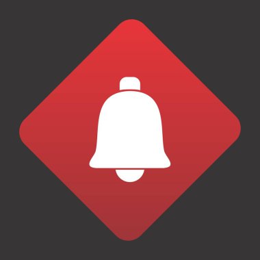 Web grafik çan simgesi, uyarı simgesinin vektör illüstrasyonu