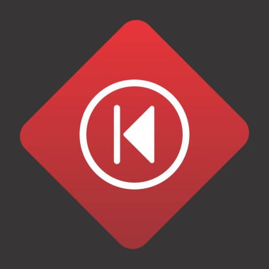 Projeniz için geriye doğru simge, vektör illüstrasyonuName