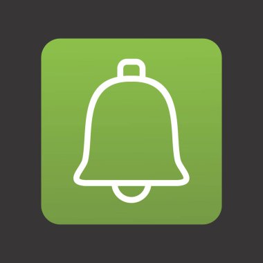 Web grafik çan simgesi, uyarı simgesinin vektör illüstrasyonu