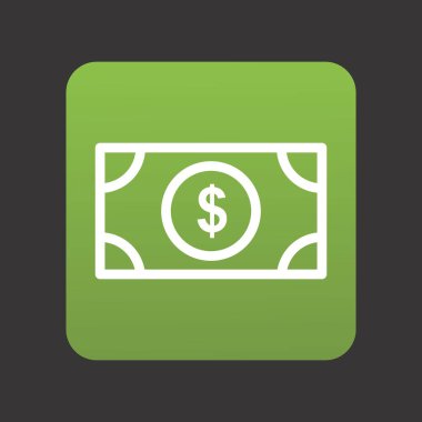 Projeniz için Dolar Simgesi, vektör illüstrasyonu