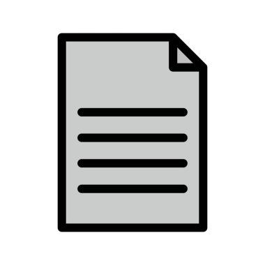 Belge Vektörü Simgesi İllüstrasyonu