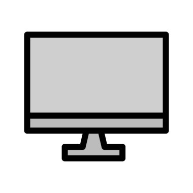 LCD Vektör Simgesi İllüstrasyonu