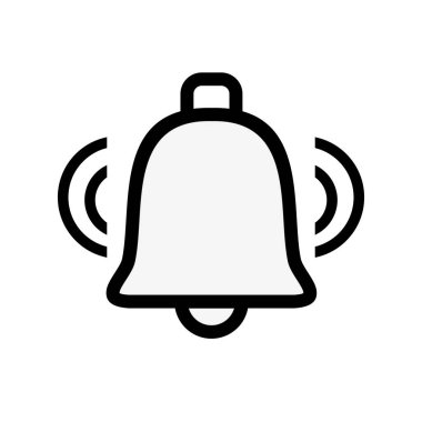 Web grafik çan simgesi, uyarı simgesinin vektör illüstrasyonu