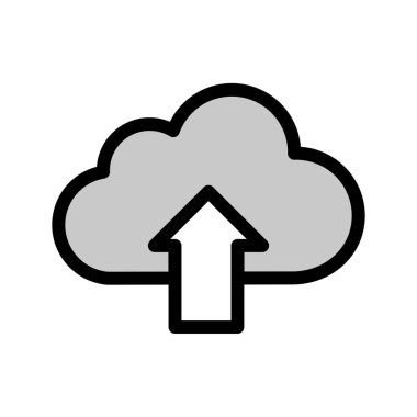 Bulut Vektörü Simgesi Resmini Yükle