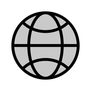 Dünya küresel vektör simgesi