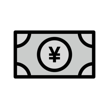 Yen Vektör Simgesi İllüstrasyonu